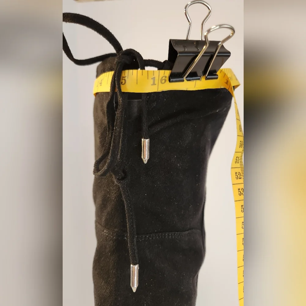 Marc Fisher Black Suede Over-the-Knee Boots Size 10